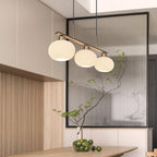 Modern Glass Pendant Light With Tri-Color LED Glow