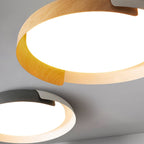 Modern Wood Flush Mount Ceiling Light for Living Room