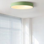 Modern Wrought Iron Flush Mount Ceiling Light With Tri-Color LED Glow