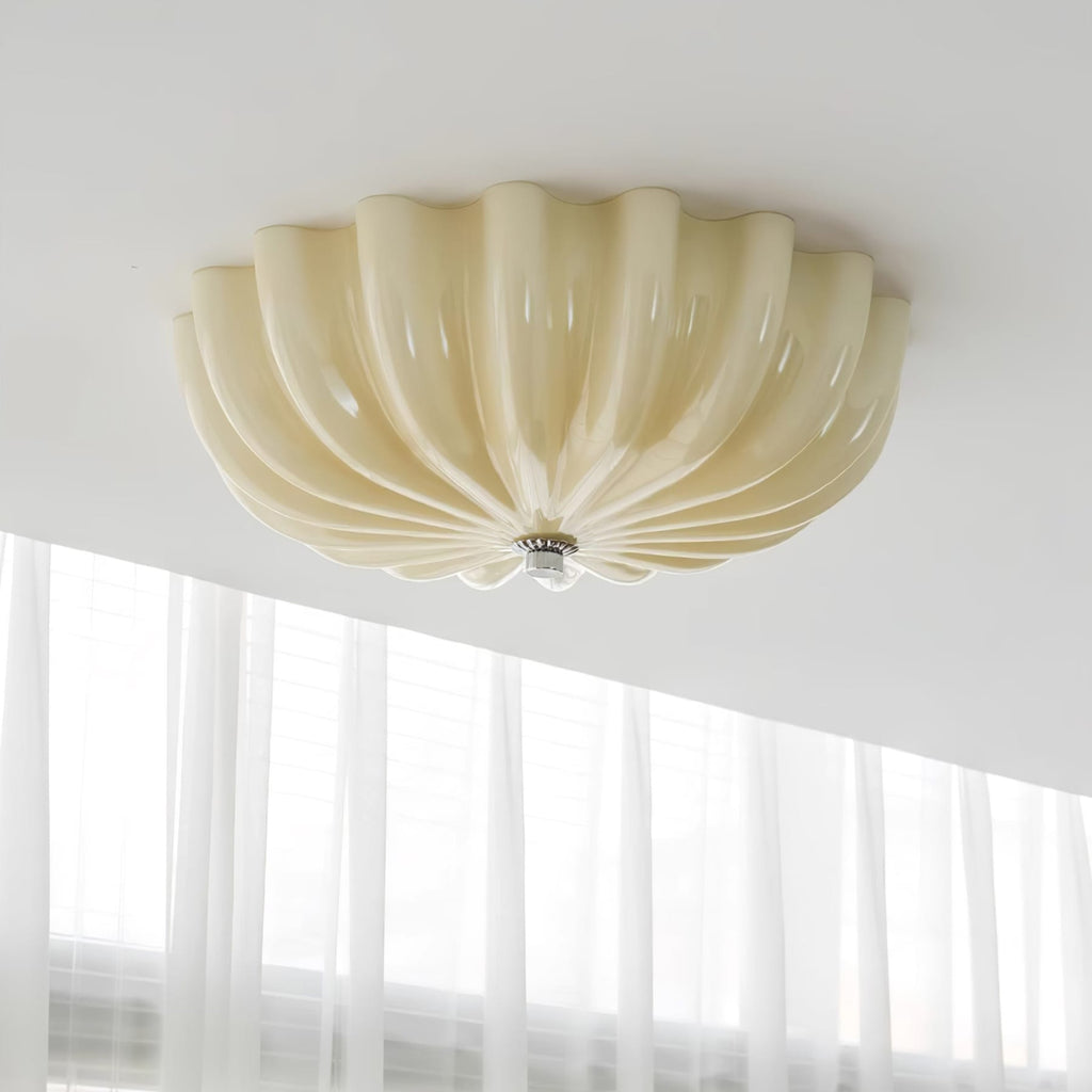 Vintage Glass Flush Mount Ceiling Light for Living Room