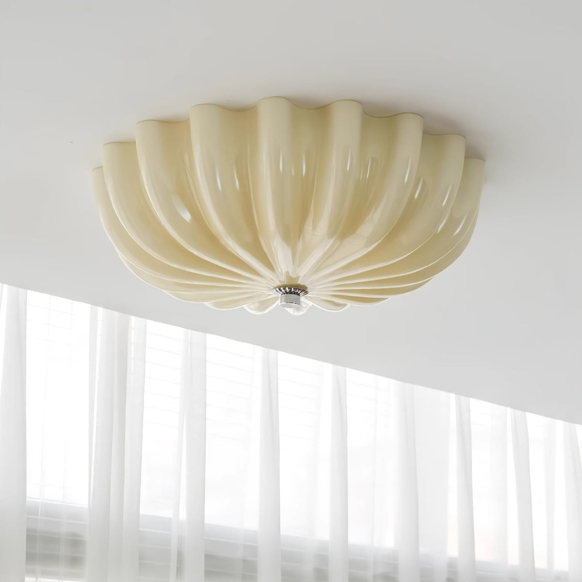 Vintage Glass Flush Mount Ceiling Light for Living Room