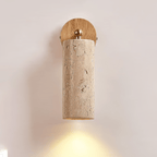 Modern Travertine Wall Sconce With Warm LED Glow