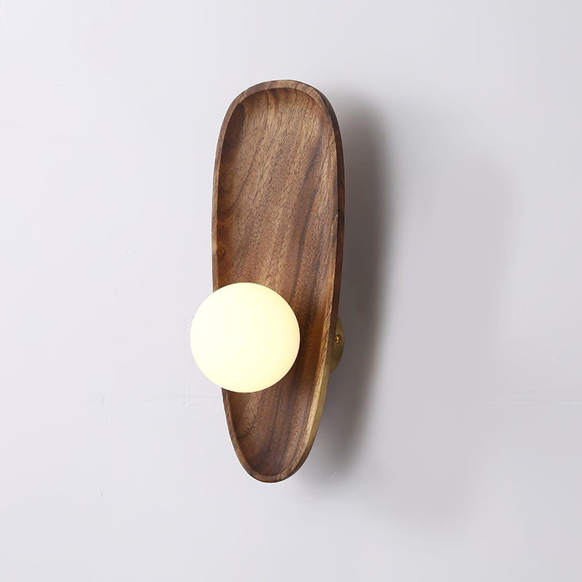 Modern Wood and Glass Wall Sconce for Living Room