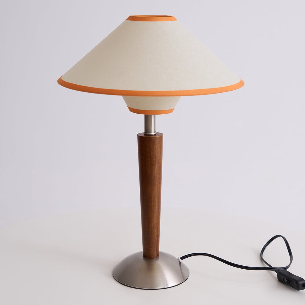 Modern Wood Table Lamp With Fabric Shade for Living Room