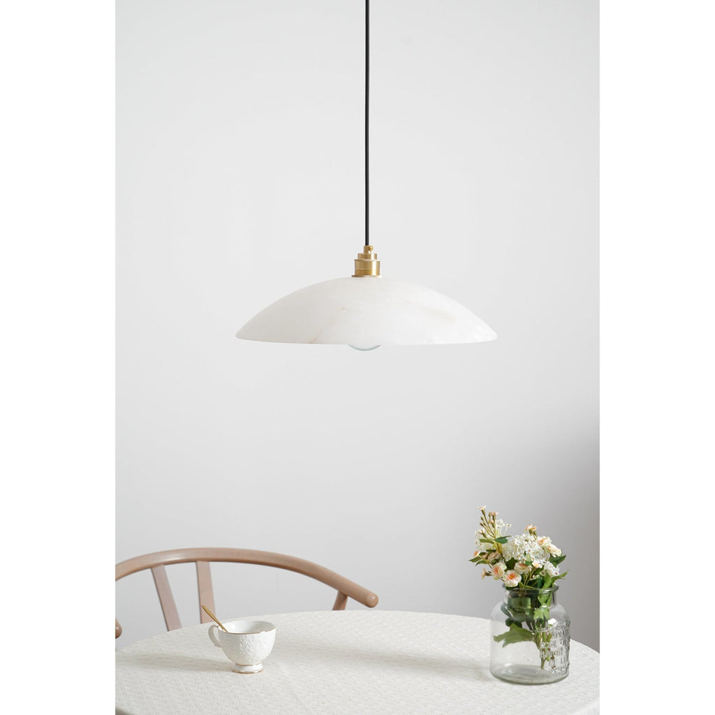 Modern Marble and Copper Pendant Light for Dining Room