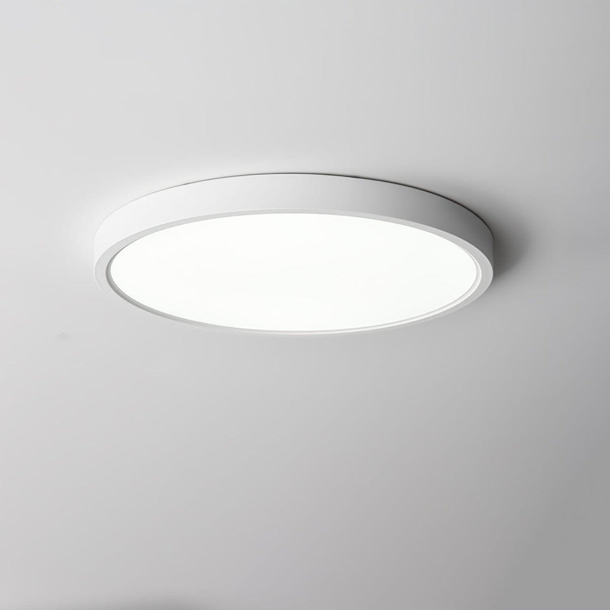 Minimalist Iron Flush Mount Ceiling Light With Slim Low-Profile Design