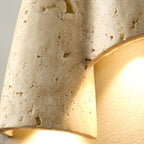 Modern Travertine Wall Sconce With Warm LED Glow