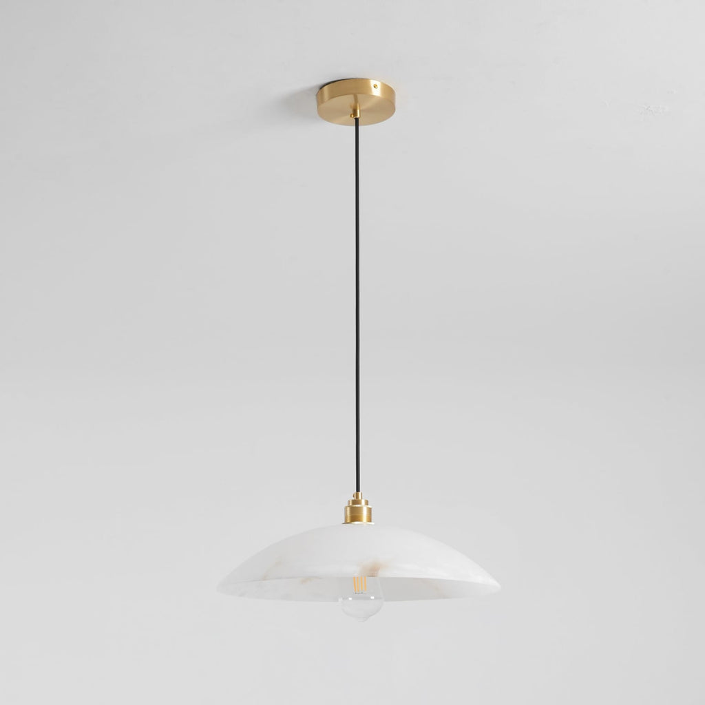 Modern Marble and Copper Pendant Light for Dining Room