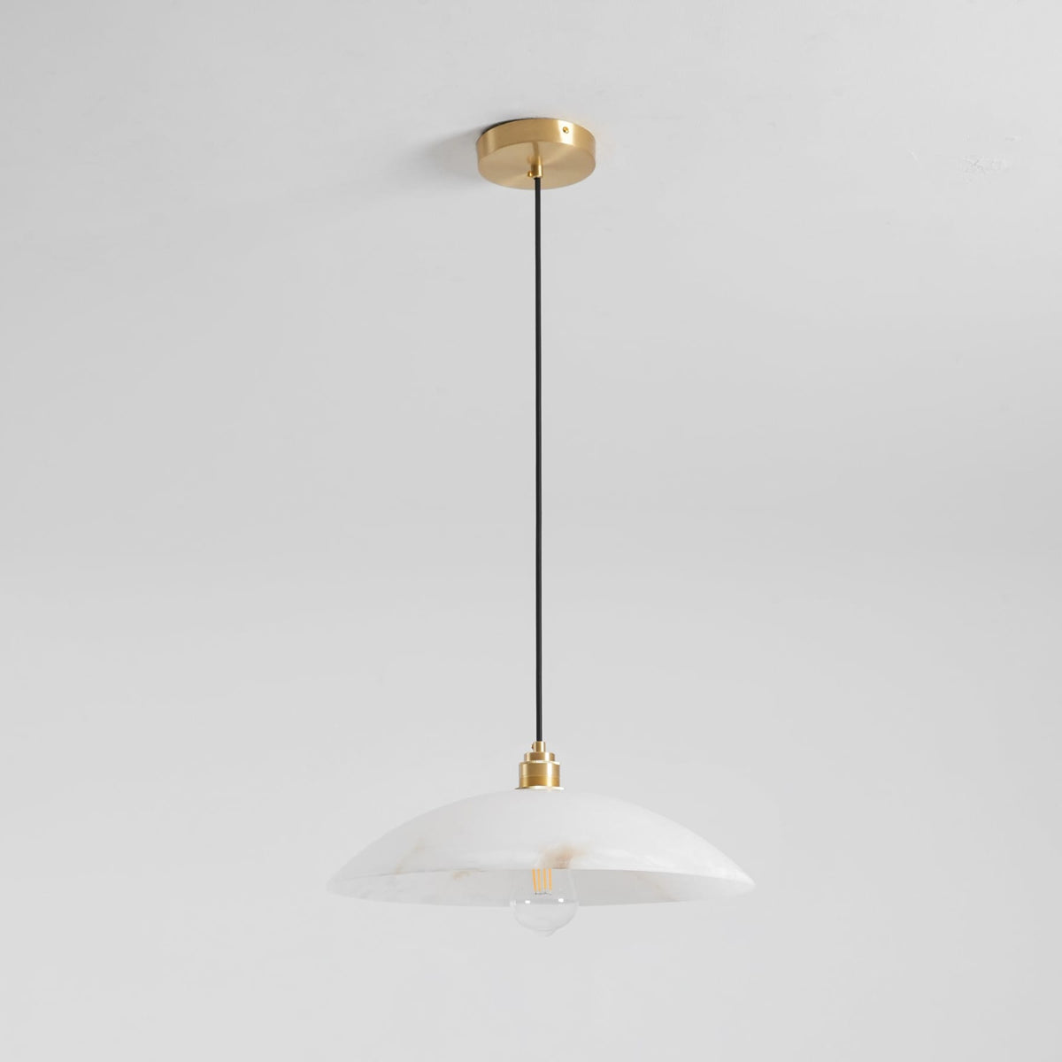 Modern Marble and Copper Pendant Light for Dining Room