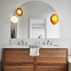 Modern Glass Wall Sconce With Warm Glass Shades