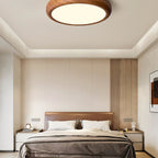 Scandinavian Wood Flush Mount Ceiling Light for Living Room