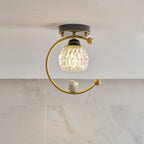 Modern Solid Brass Flush Mount Ceiling Light