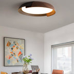 Modern Wood Flush Mount Ceiling Light for Living Room