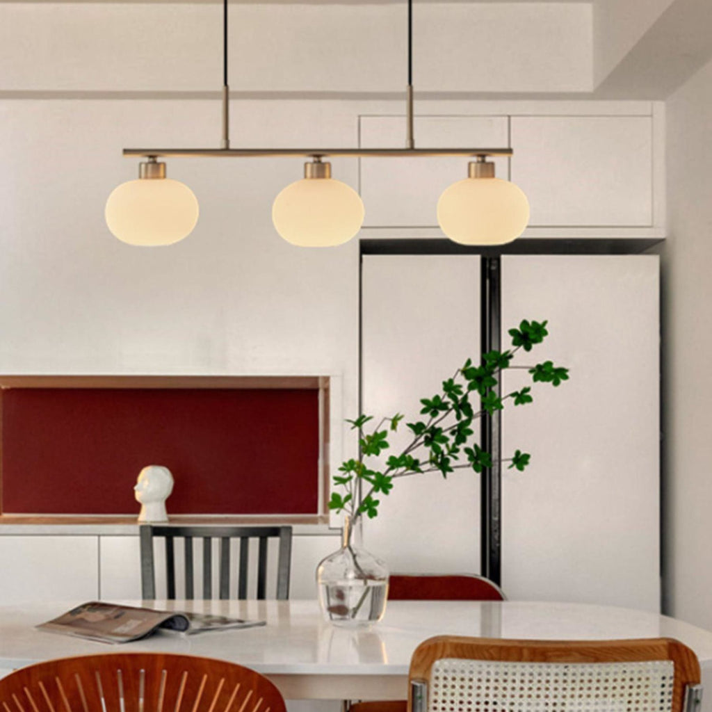 Modern Glass Pendant Light With Tri-Color LED Glow