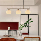 Modern Glass Pendant Light With Tri-Color LED Glow
