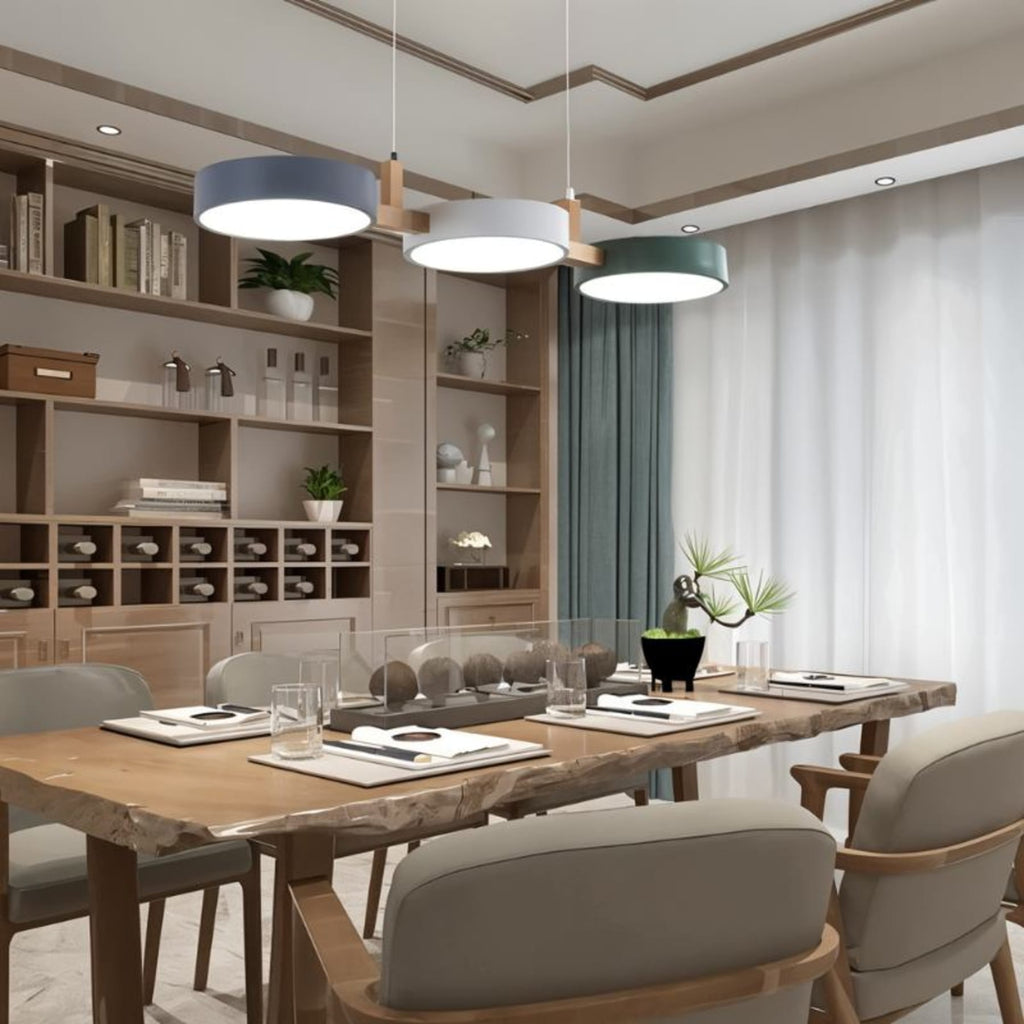 Modern Iron Linear Pendant Light for Dining Room