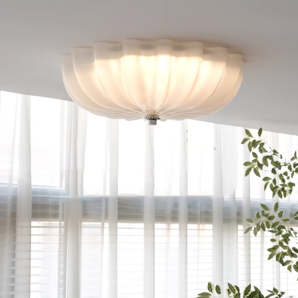 Vintage Glass Flush Mount Ceiling Light for Living Room