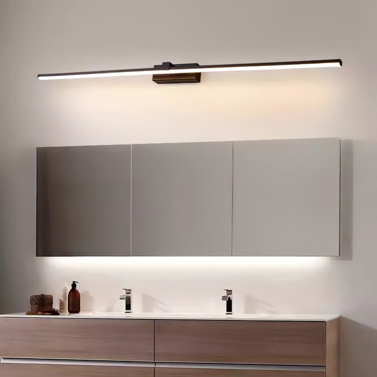 Modern Iron Linear Wall Sconce With Integrated LED for Hallway