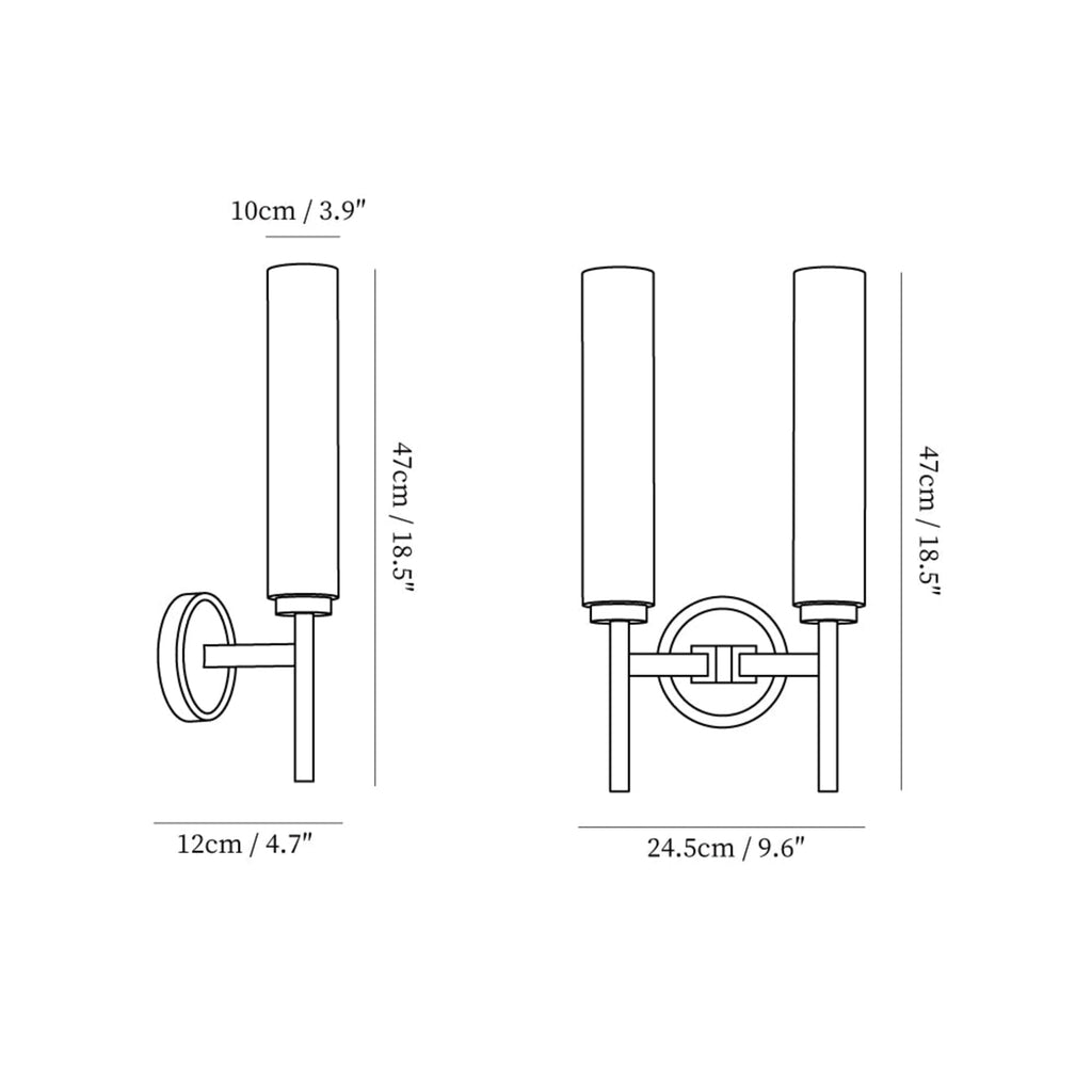 Modern Metal and Faux Alabaster Wall Sconce for Living Room