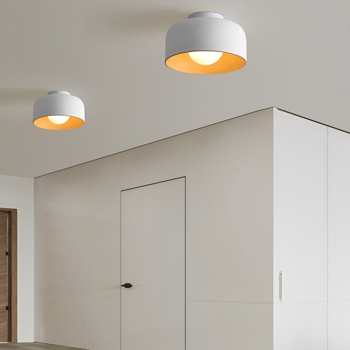 Modern Iron Semi-Flush Mount Ceiling Light for Living Room