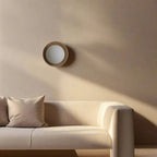 Nordic Natural Wood Wall Sconce LED Light With Globe Shade