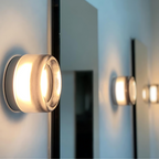 Modern Glass Wall Sconce With Adjustable LED Glow