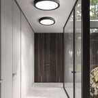Minimalist Iron Flush Mount Ceiling Light With Slim Low-Profile Design