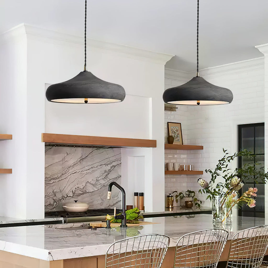 Modern Iron Pendant Light With Warm LED Glow