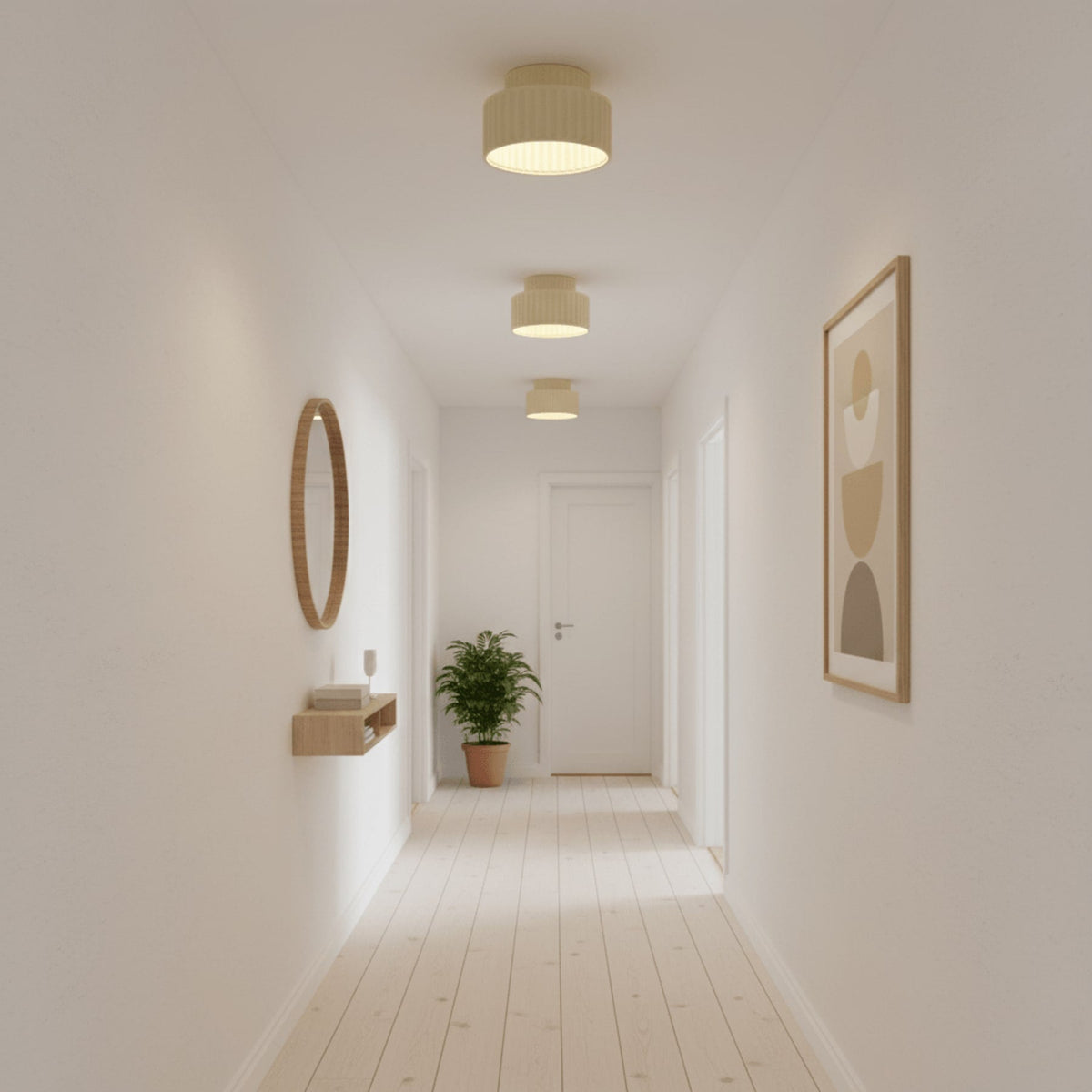 Modern Semi-Flush Ceiling Light for Living Room and Bedroom
