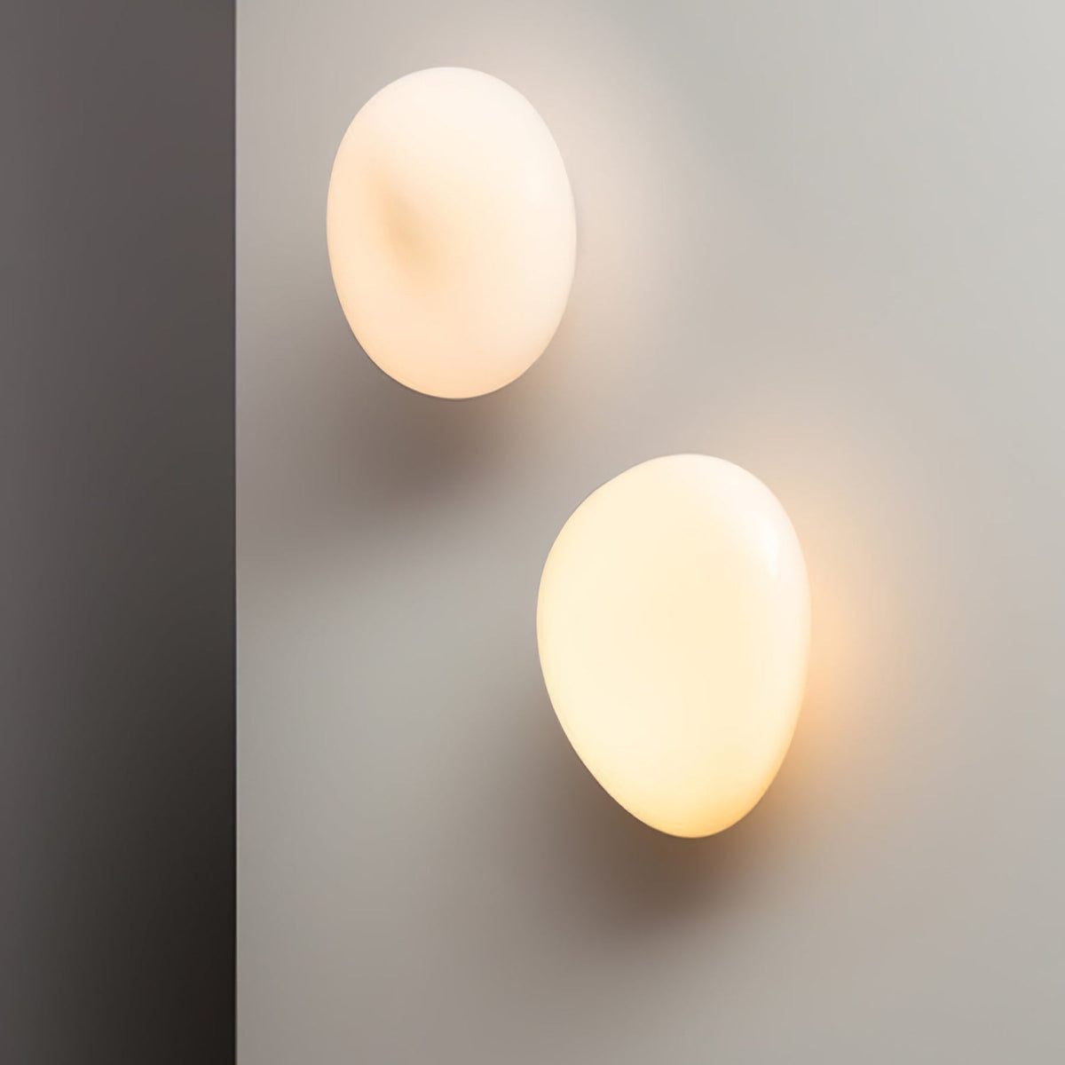 Modern Glass Wall Sconce With Warm Glass Shades