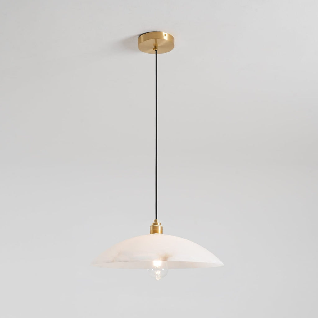 Modern Marble and Copper Pendant Light for Dining Room