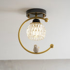 Modern Solid Brass Flush Mount Ceiling Light