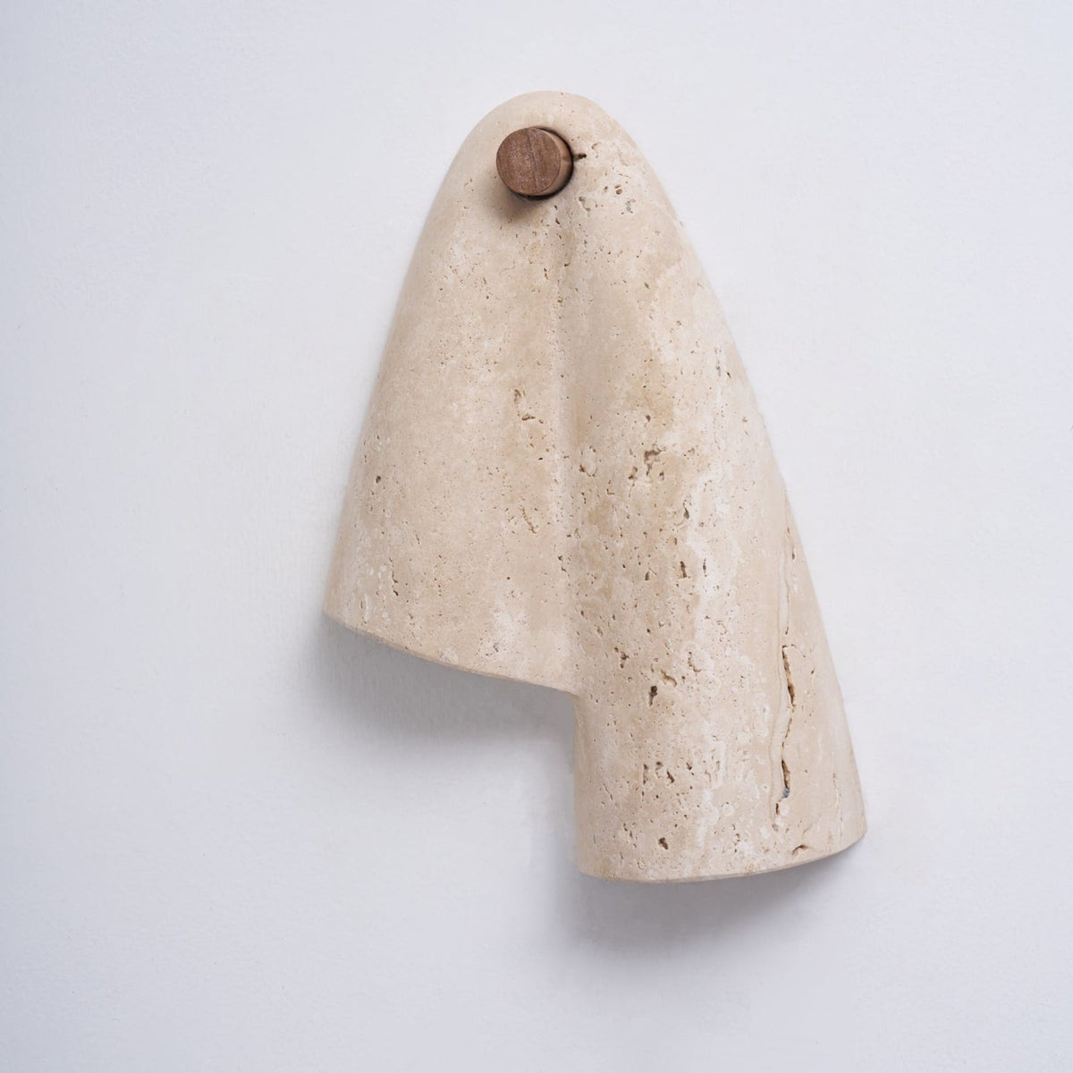 Modern Travertine Wall Sconce With Warm LED Glow