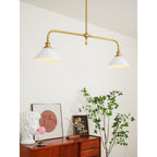 Modern Brass Pendant Light With Ceramic Shades for Dining Room