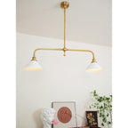 Modern Brass Pendant Light With Ceramic Shades for Dining Room
