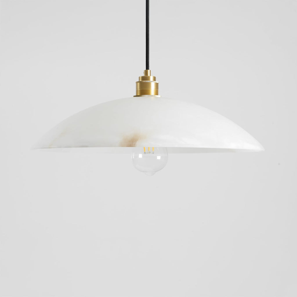 Modern Marble and Copper Pendant Light for Dining Room