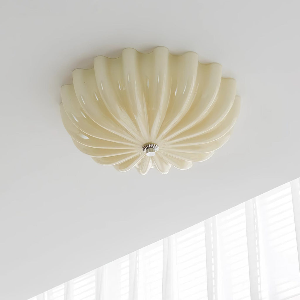 Vintage Glass Flush Mount Ceiling Light for Living Room