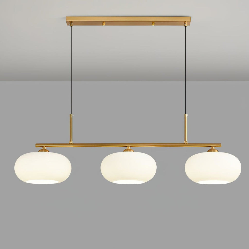 Modern Glass Pendant Light With Tri-Color LED Glow
