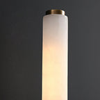 Modern Metal and Faux Alabaster Wall Sconce for Living Room