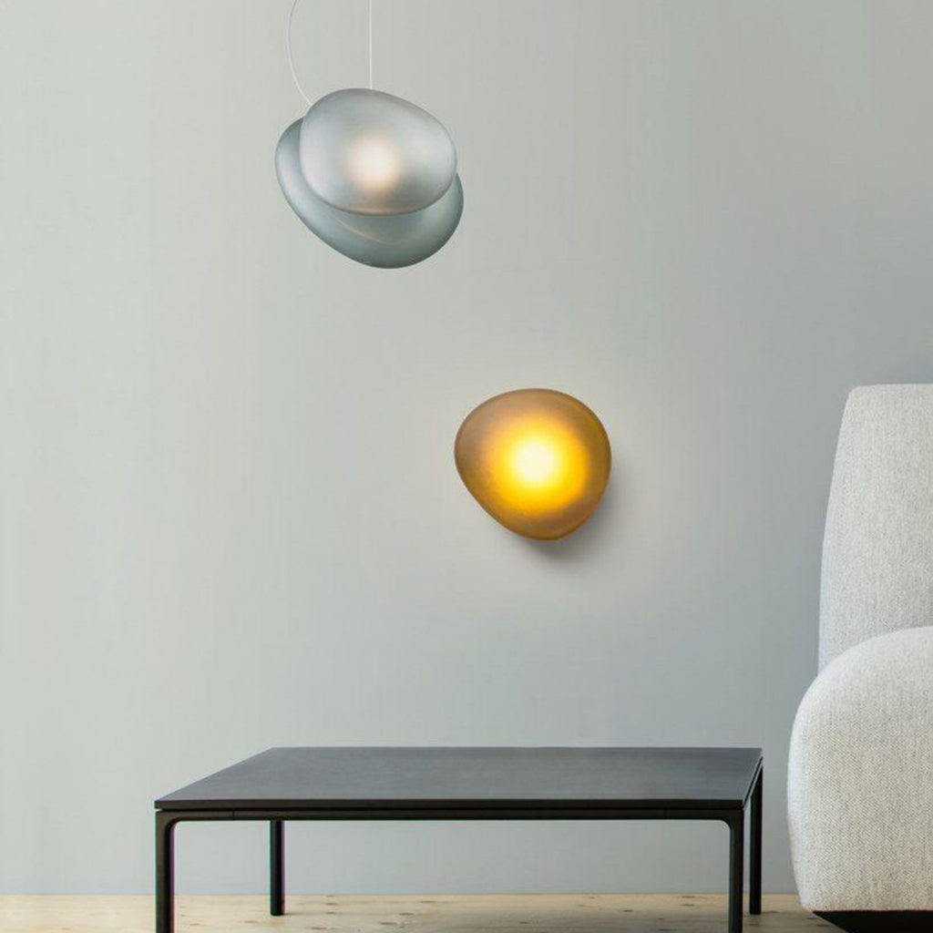 Modern Glass Wall Sconce With Warm Glass Shades