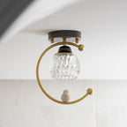 Modern Solid Brass Flush Mount Ceiling Light