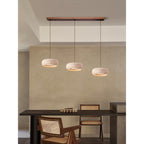 Modern Travertine Stone Pendant Light With Dimmable Remote Control