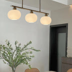 Modern Glass Pendant Light With Tri-Color LED Glow