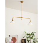 Modern Brass Pendant Light With Ceramic Shades for Dining Room