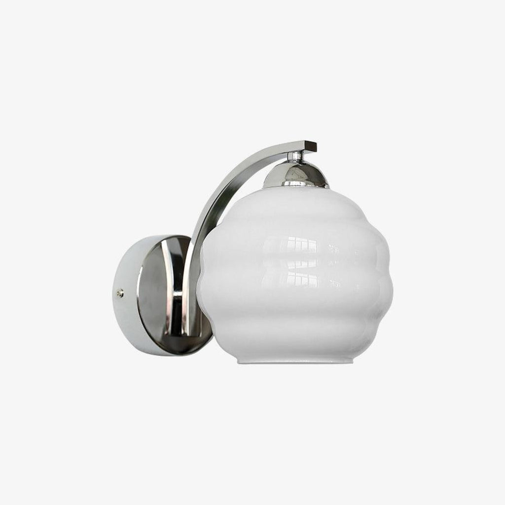 Modern Iron and Glass Wall Sconce With Warm LED Glow