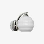 Modern Iron and Glass Wall Sconce With Warm LED Glow
