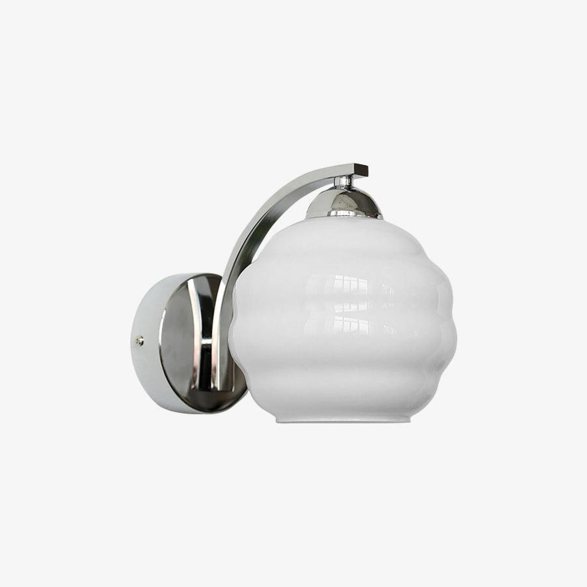 Modern Iron and Glass Wall Sconce With Warm LED Glow