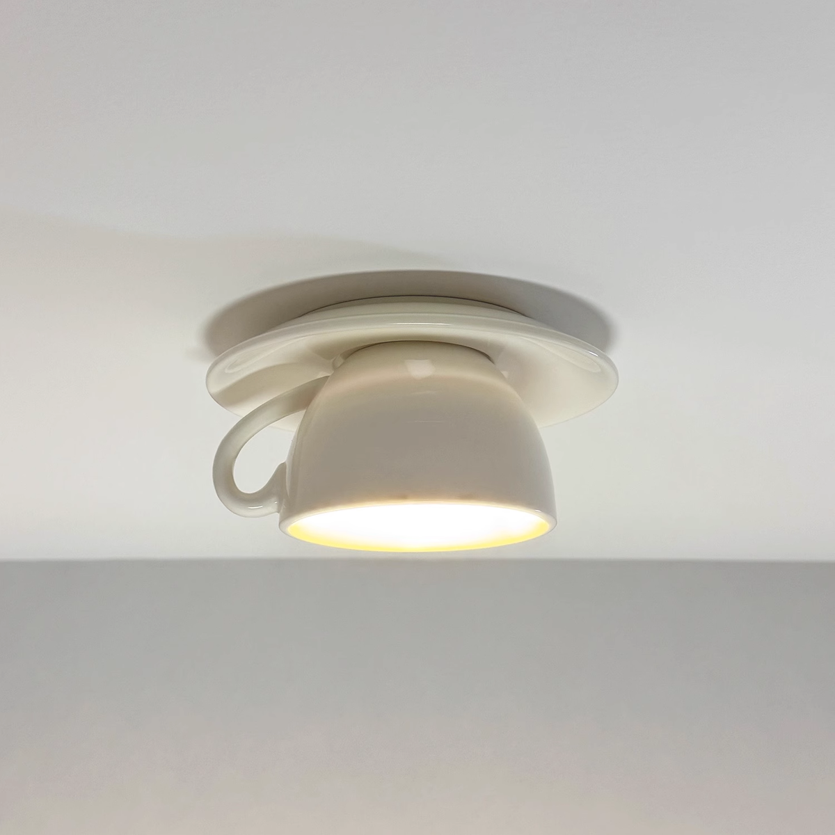 Modern Ceramic Semi-Flush Mount Ceiling Light