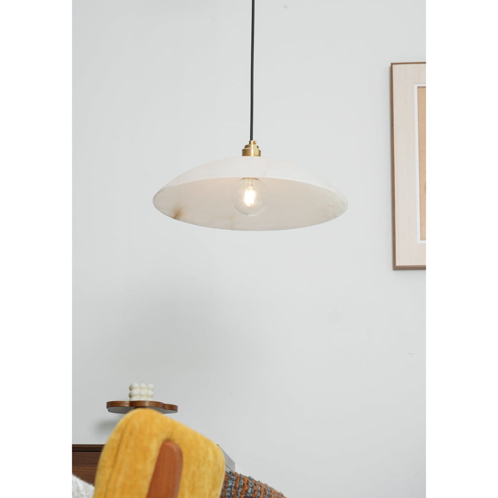 Modern Marble and Copper Pendant Light for Dining Room