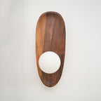 Modern Wood and Glass Wall Sconce for Living Room